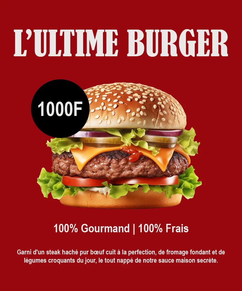 L’Ultime Burger, réalisation de Inès pendant piLaunch