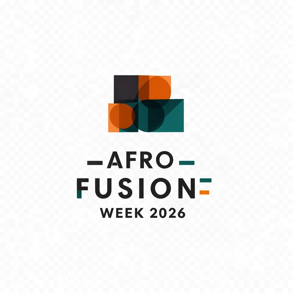 Logo Afro Fusion Week 2026, réalisation de Sanctifié pendant piLaunch