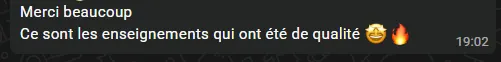 Avis anonyme sur la qualité des enseignements