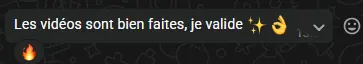 Avis anonyme sur la qualité des vidéos